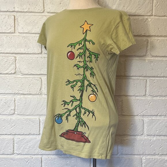 Grinch Christmas Tree Christmas Holiday cotton women’s t-shirt - Picture 1 of 3
